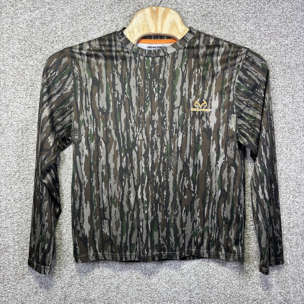 Realtree Shirt Mens Medium Camo Long Sleeve Original Performance Hunting Top